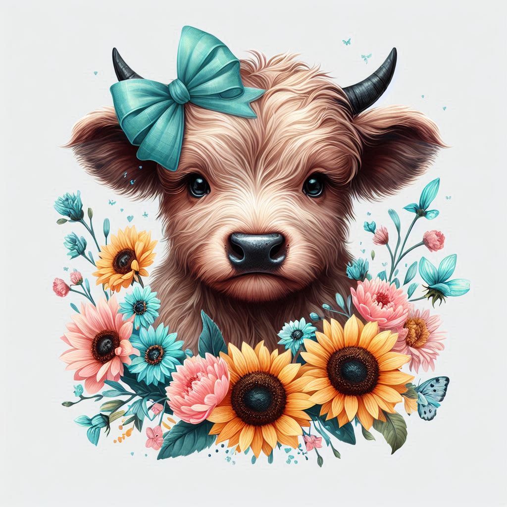 Tees - Highland Cow Prints