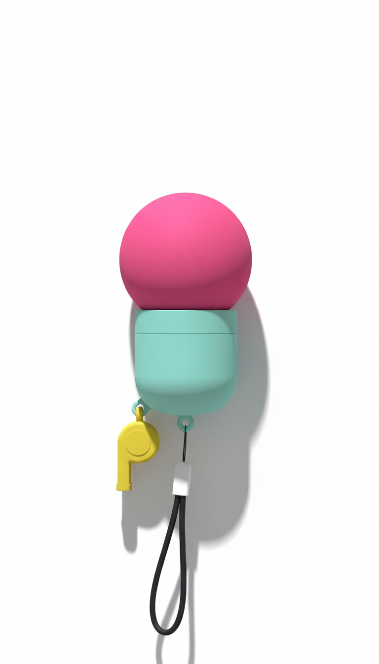 Aqua pop safety keychain