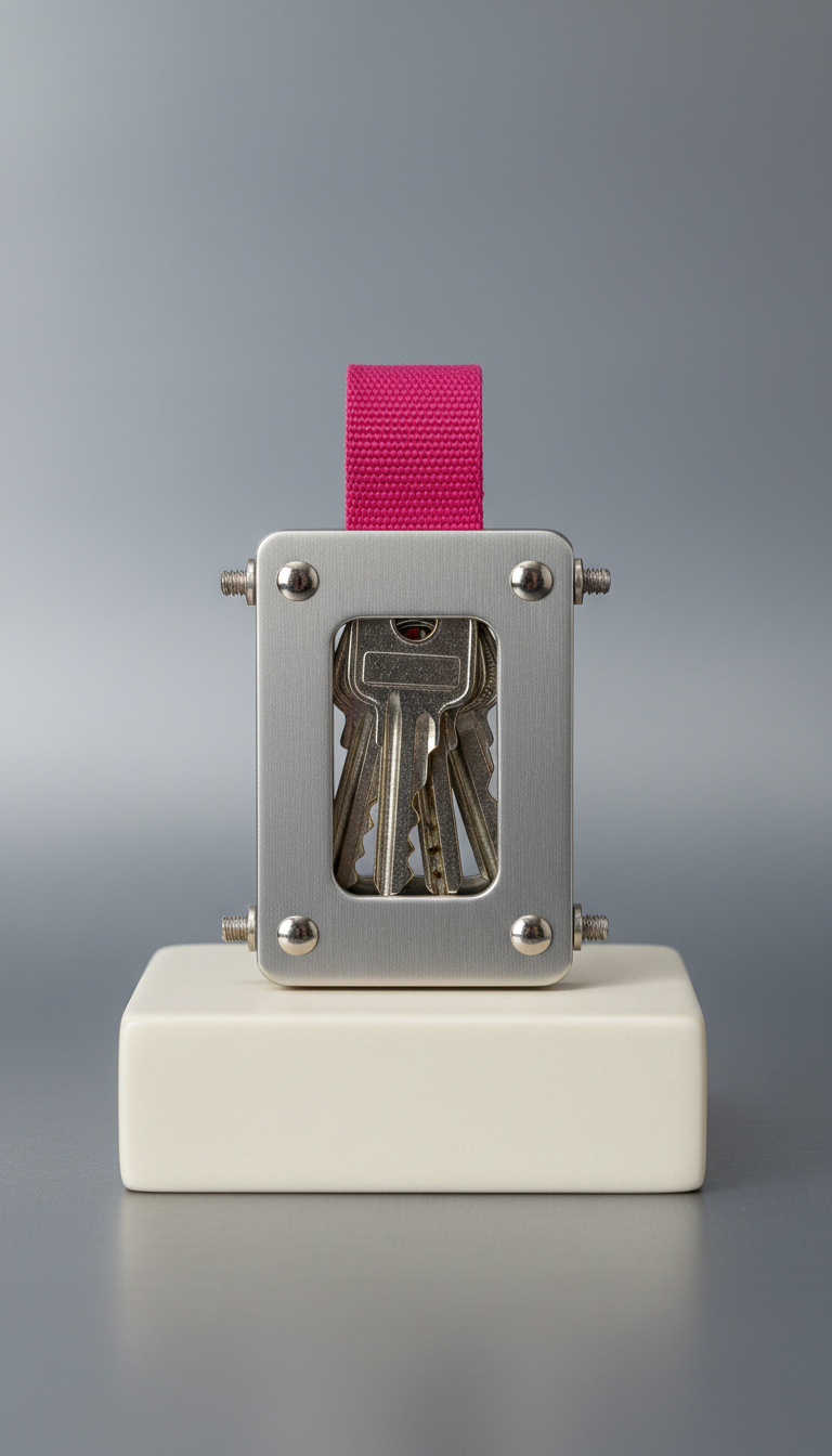 Brushed Silver Utility Key Organizer