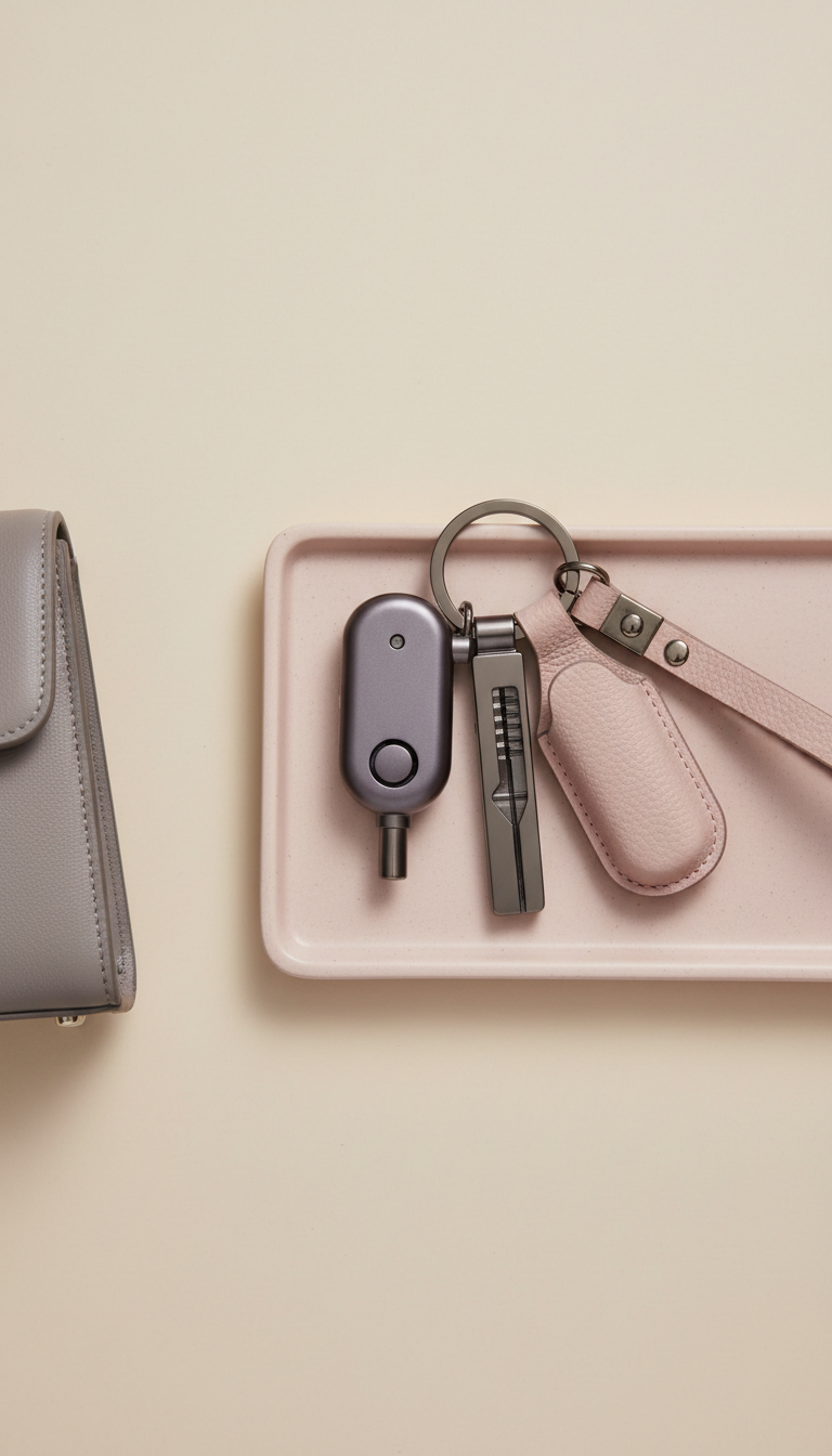 Midnight plum safety keychain