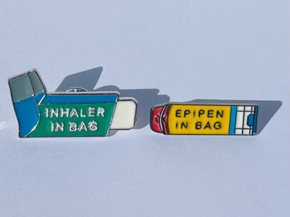 Inhaler in bag/ EpiPen in Bag Pins