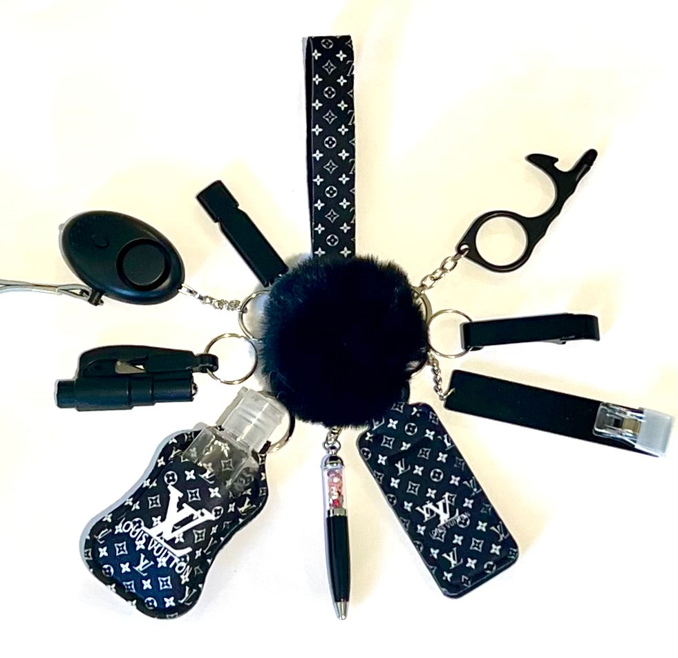 LV Safety Keychain with SOS Alarm | Designer-Inspired Wristlet | LUX ...