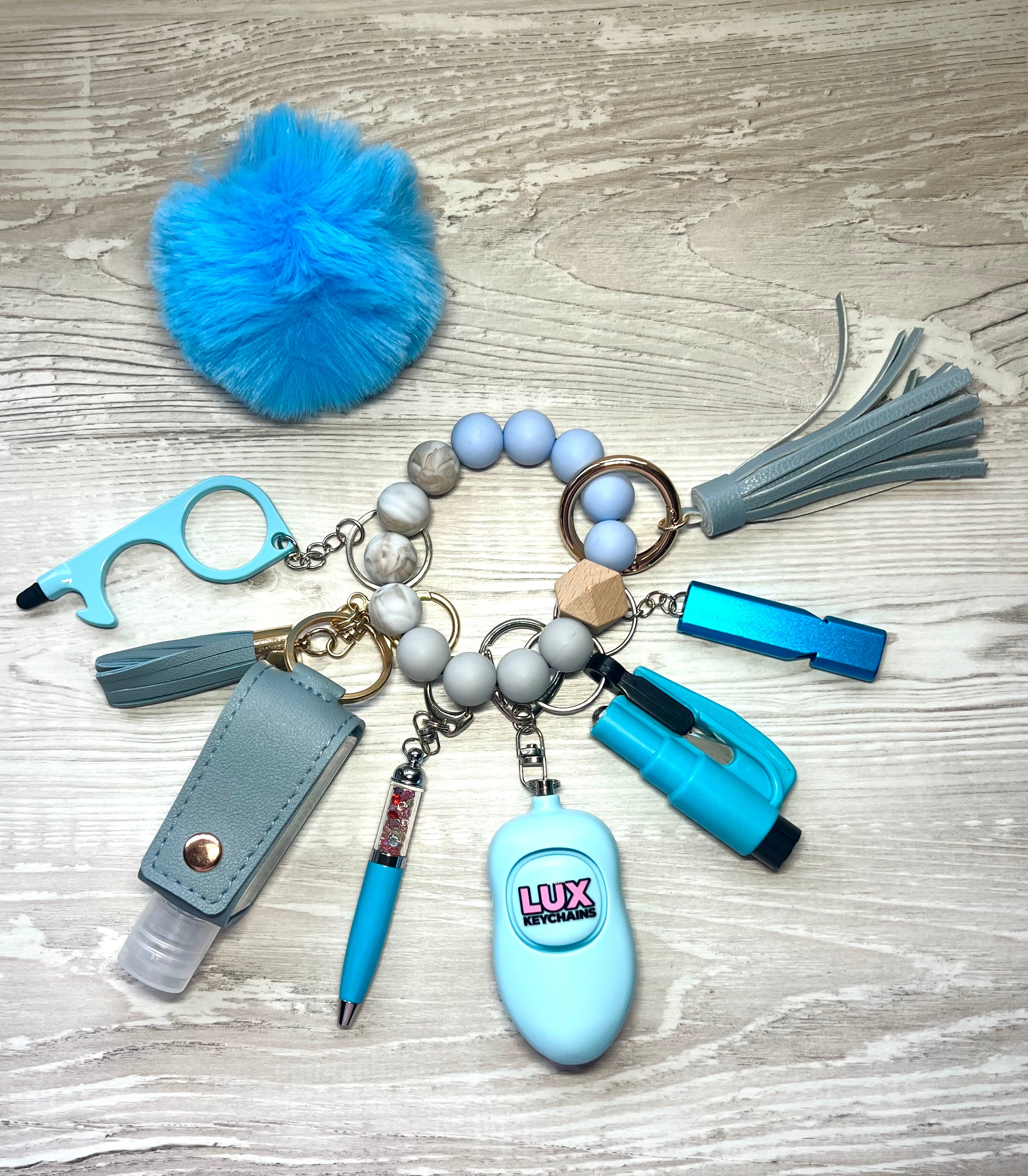 Sapphire Blue Safety Keychain