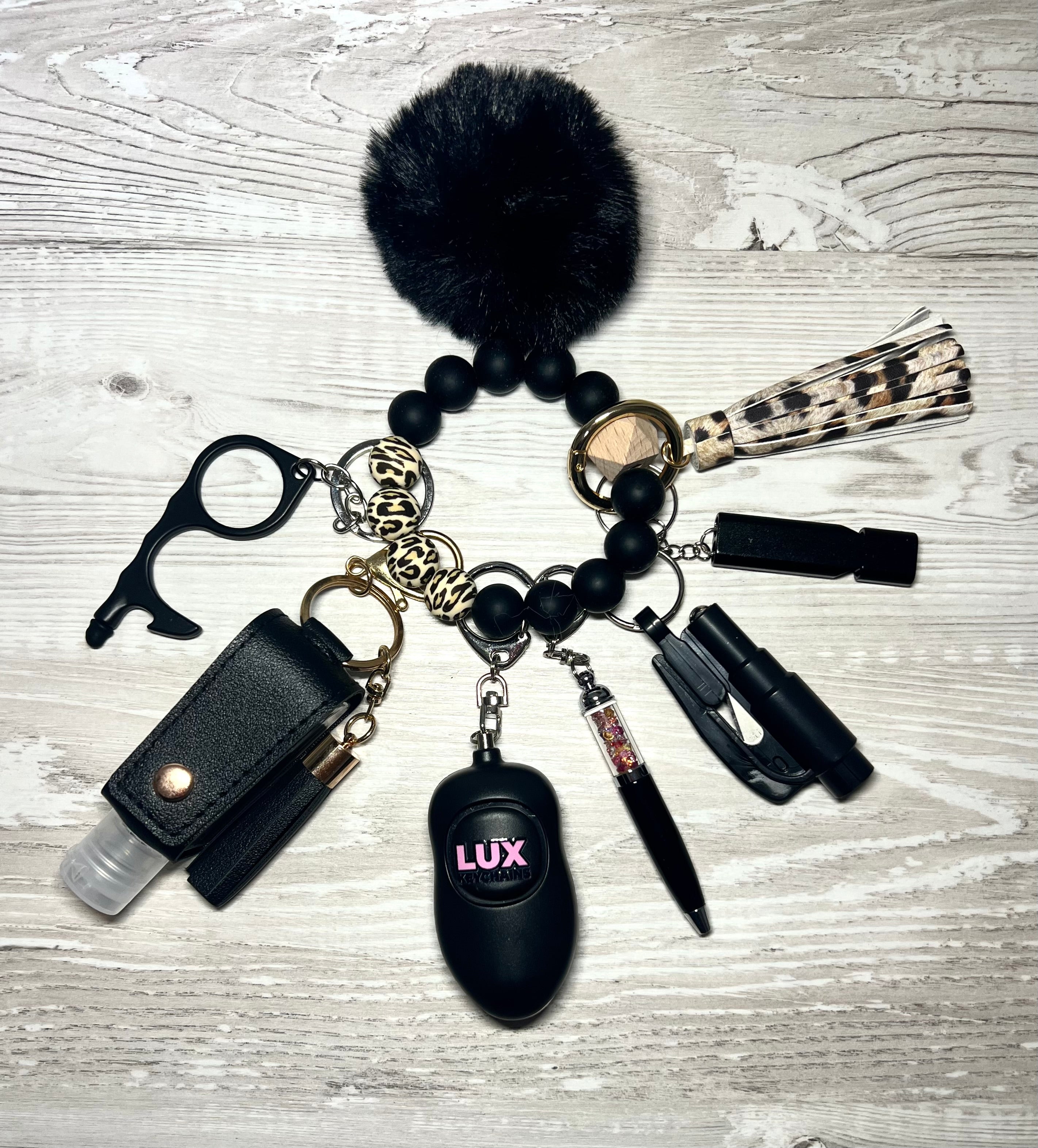 Leopard Unleased Safety Keychain