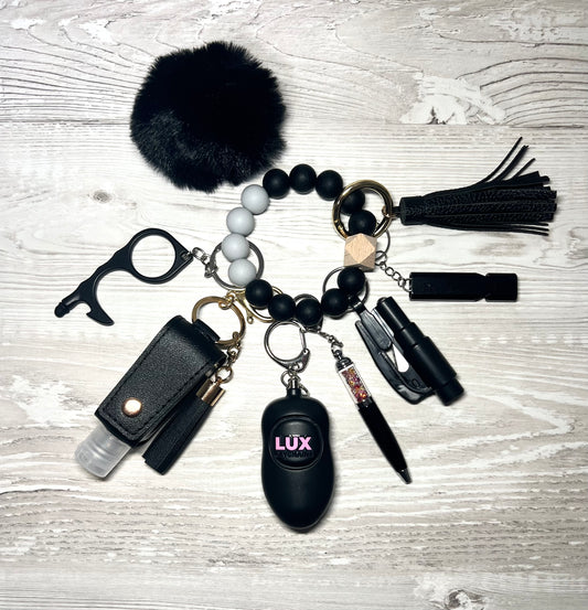 Black Midnight Safety keychain