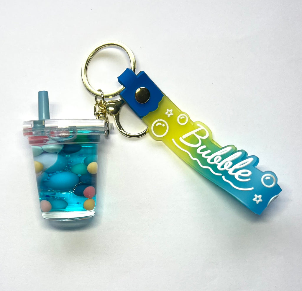 Moving Bubbles Cup Keyring