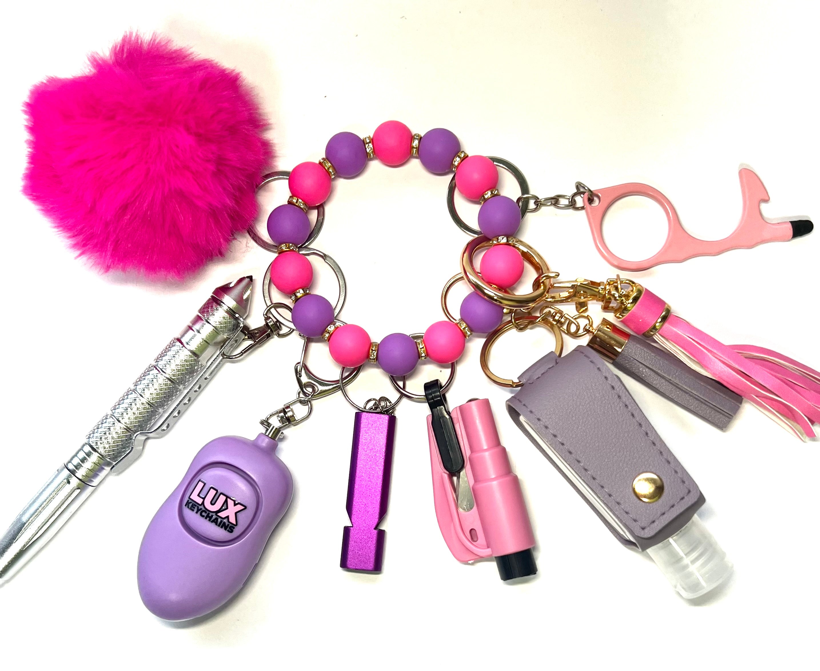 Lavender and Lace Safety Keychain Set