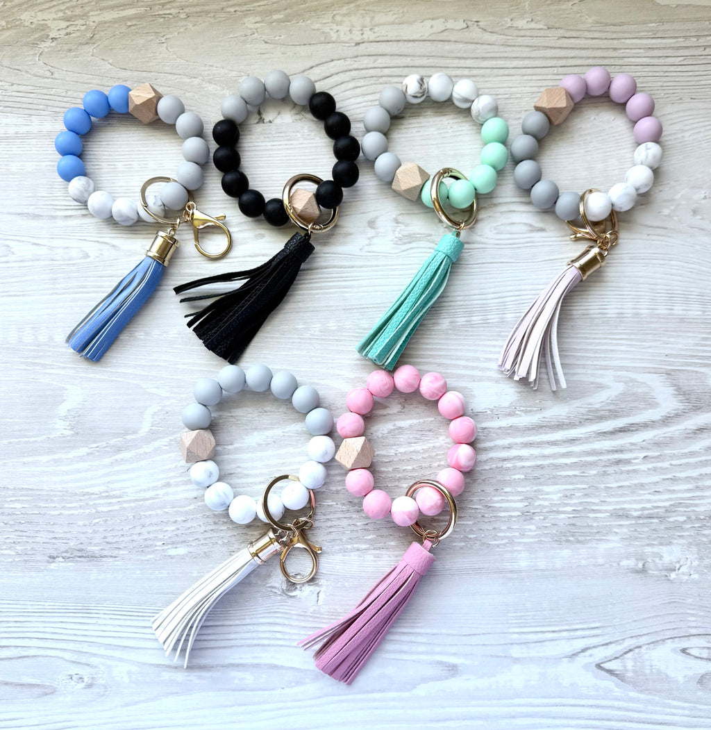 Beaded Wristlets - Keychain & Bracelet in one