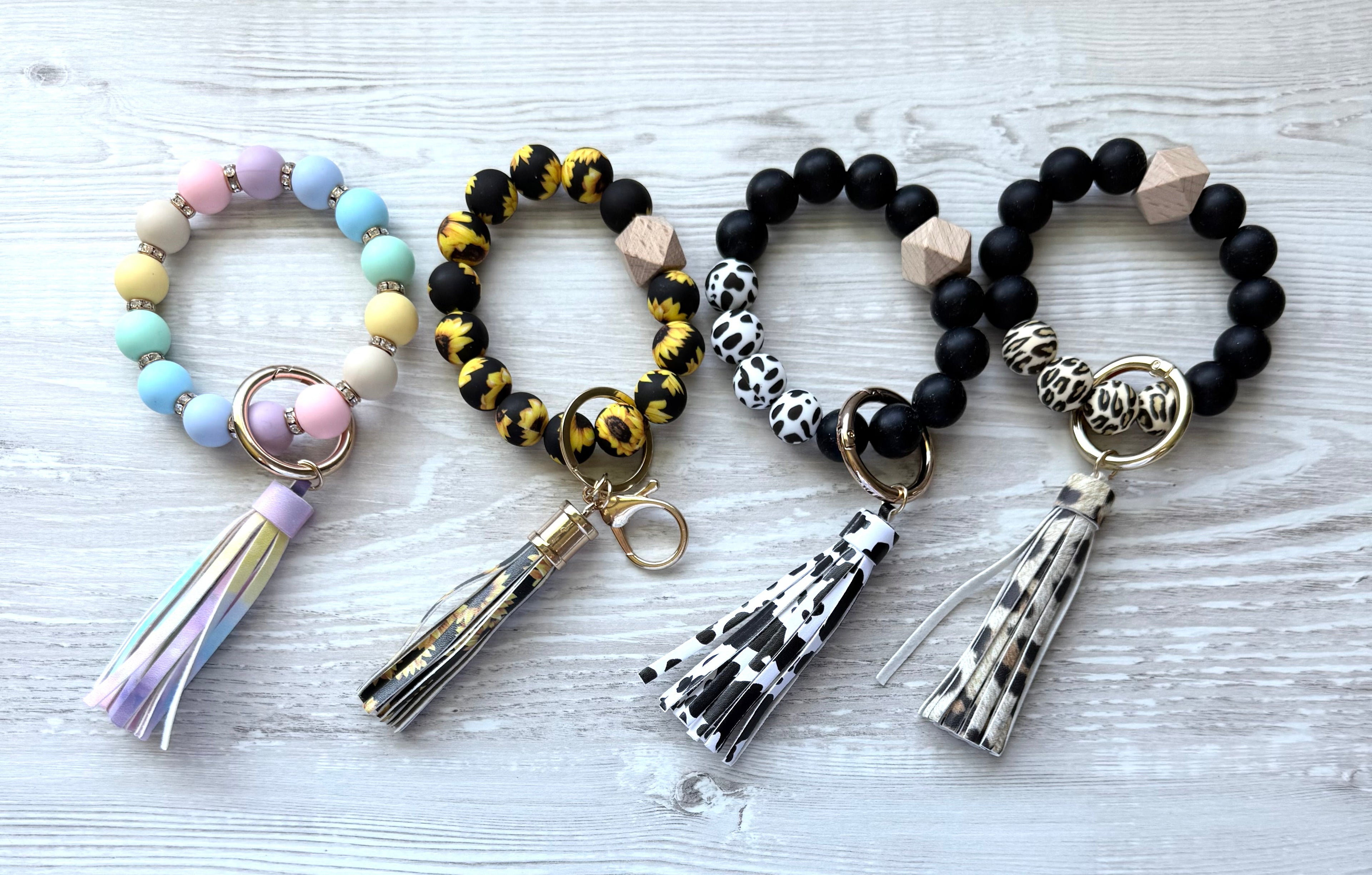 Beaded Wristlets - Keychain & Bracelet in one