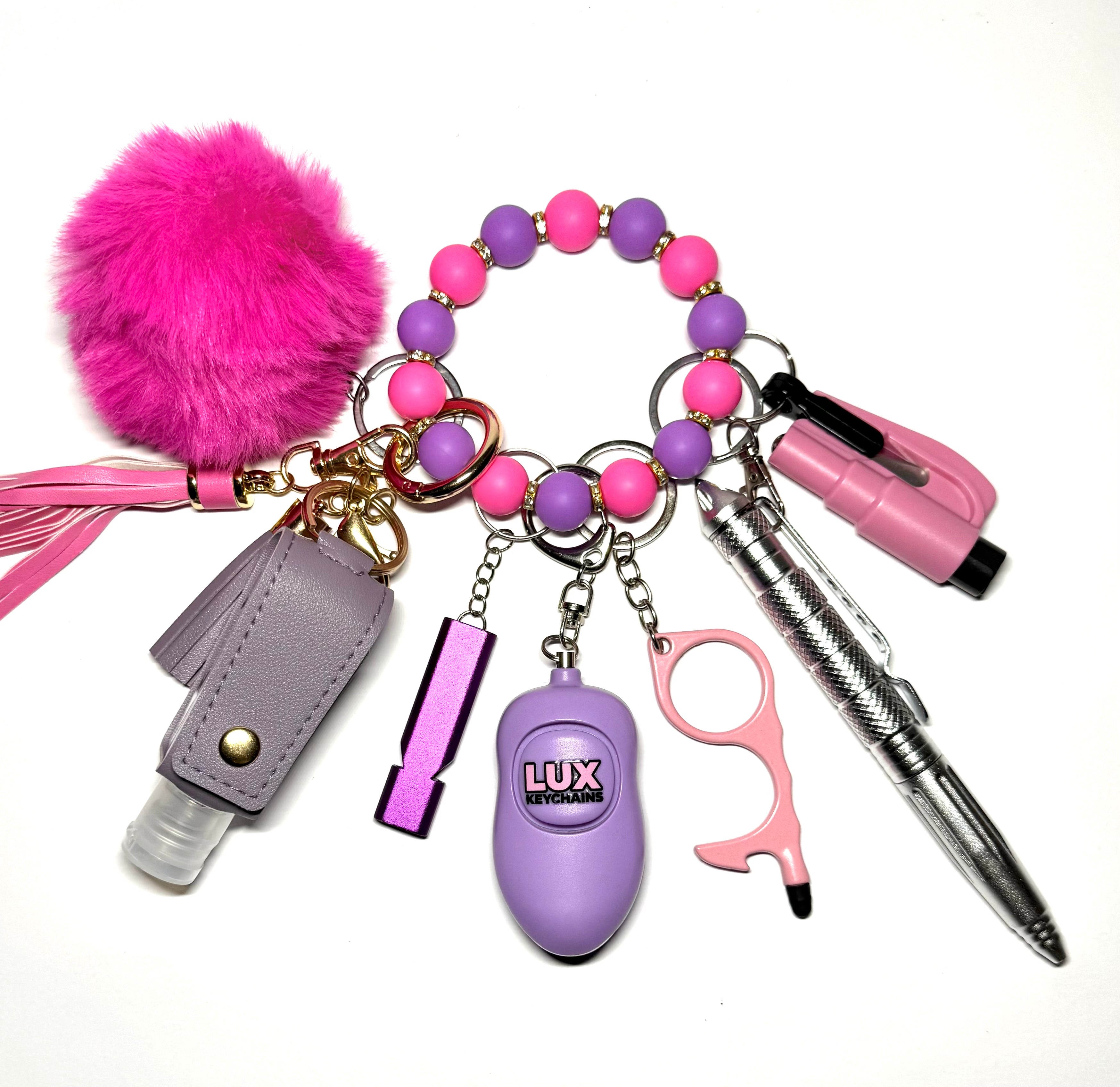 Lavender and Lace Safety Keychain Set