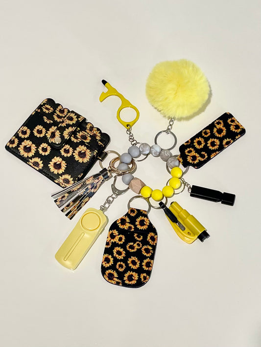 Sunflower Keychain Wallet Set