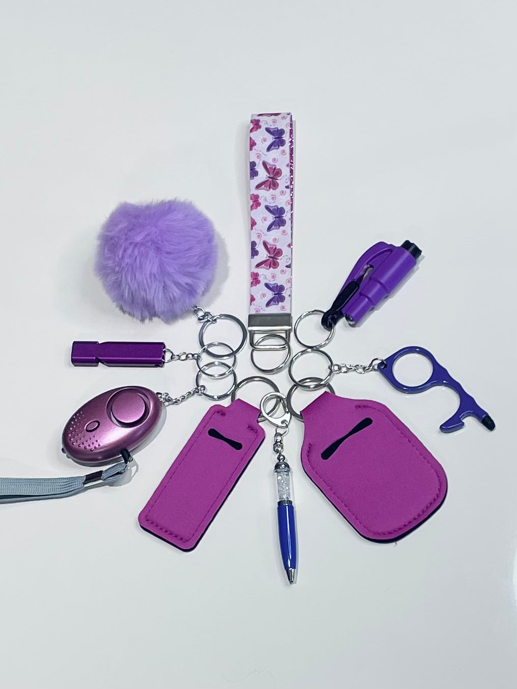 Purple Butterfly Keychain Set – LUX Keychains
