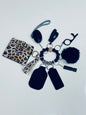 Leopard Print Wallet Keychain