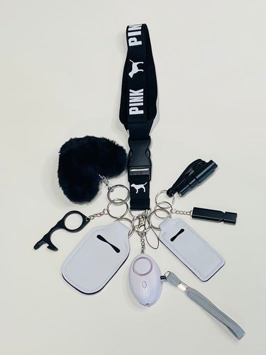 LUX Black/White Keychain