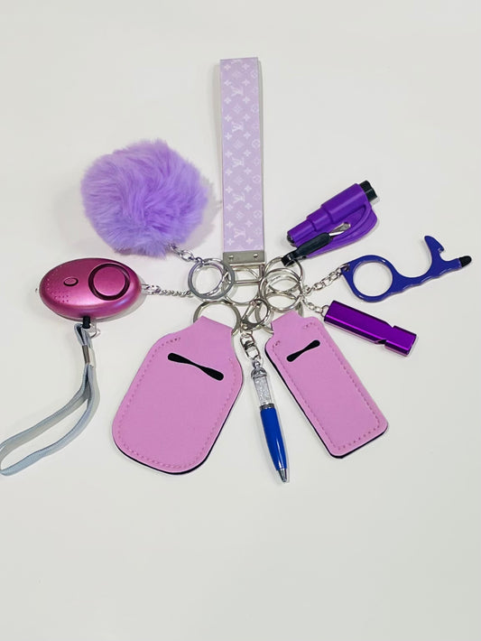 Purple Diva Safey Keychain