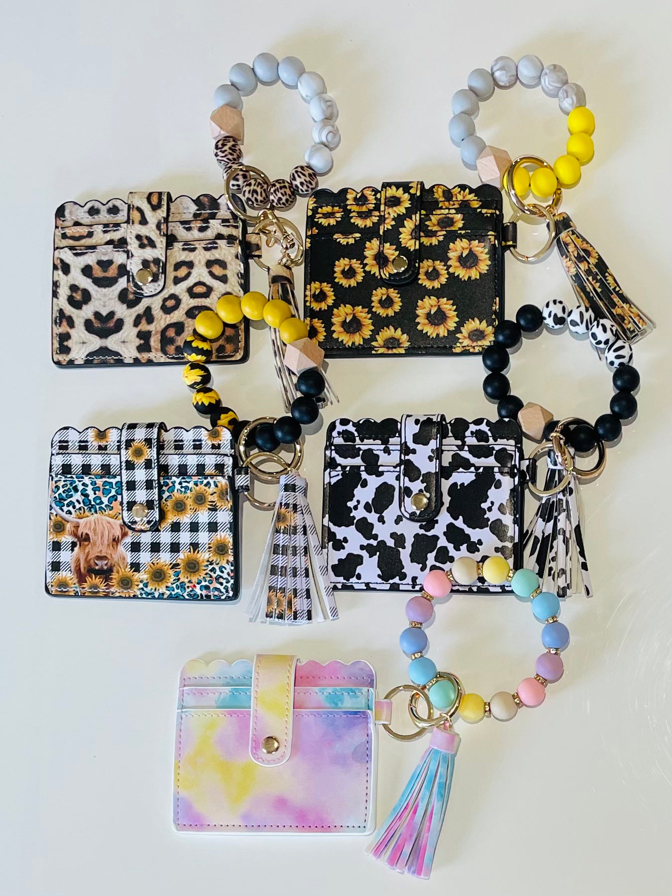 Pattern Wallets & Beaded Wristlet