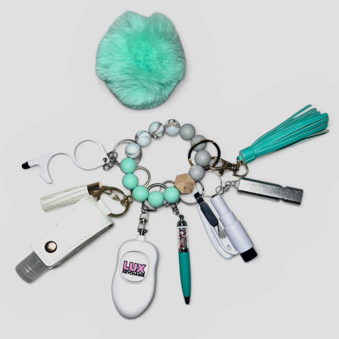 Aqua Ombre Safety Keychain - Lux SOS Alarm