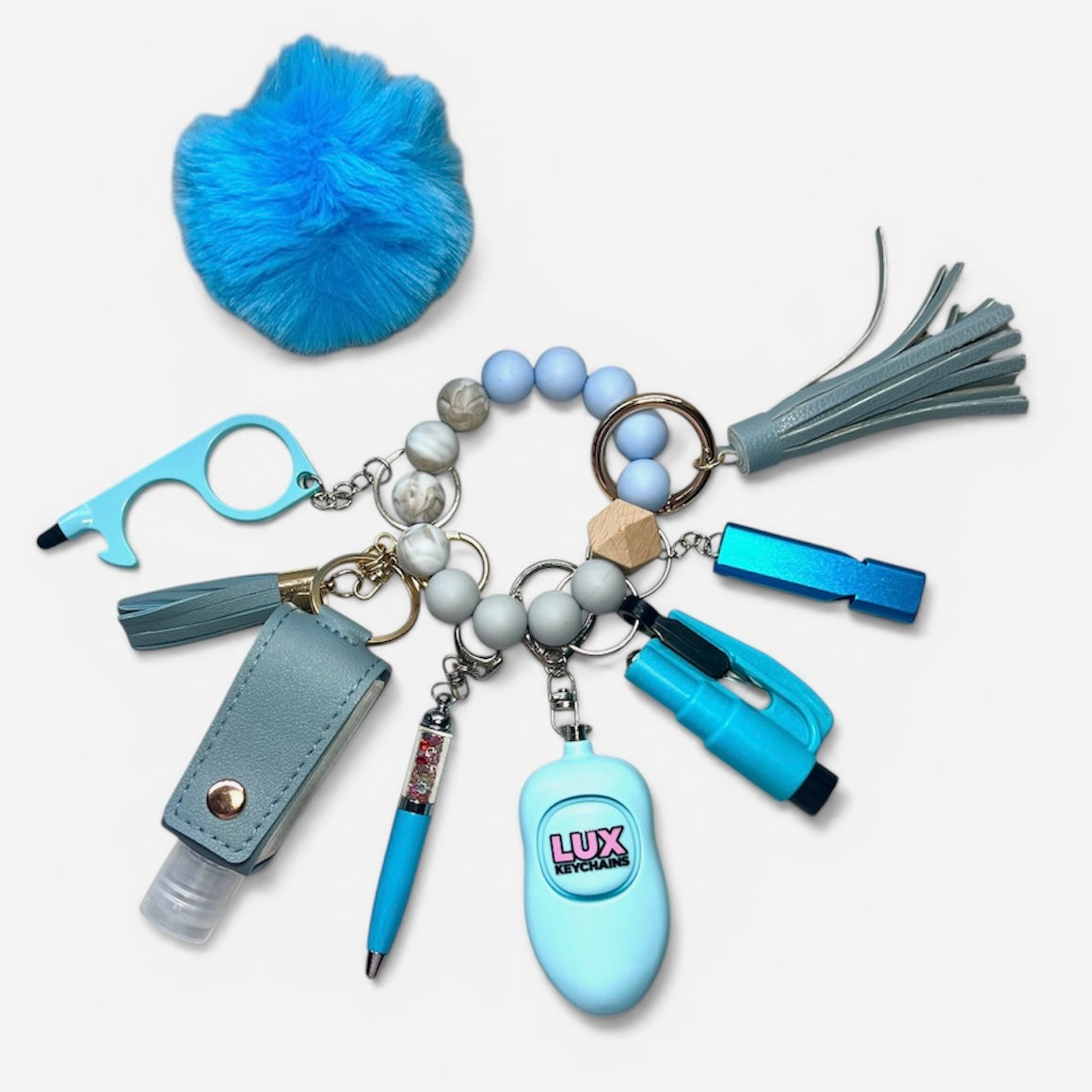 Sapphire Blue Safety Keychain - SOS Alarm