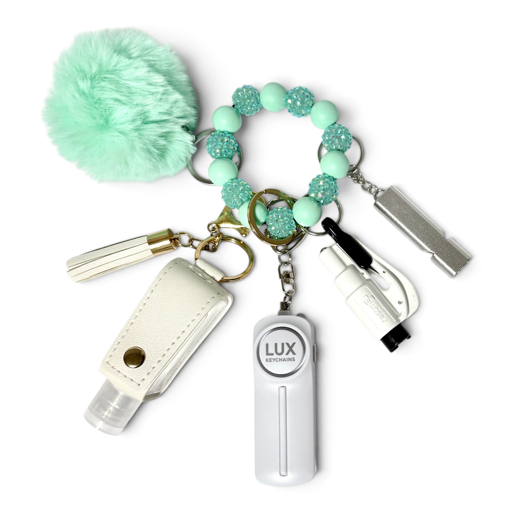 Aqua Bloom Safety Keychain