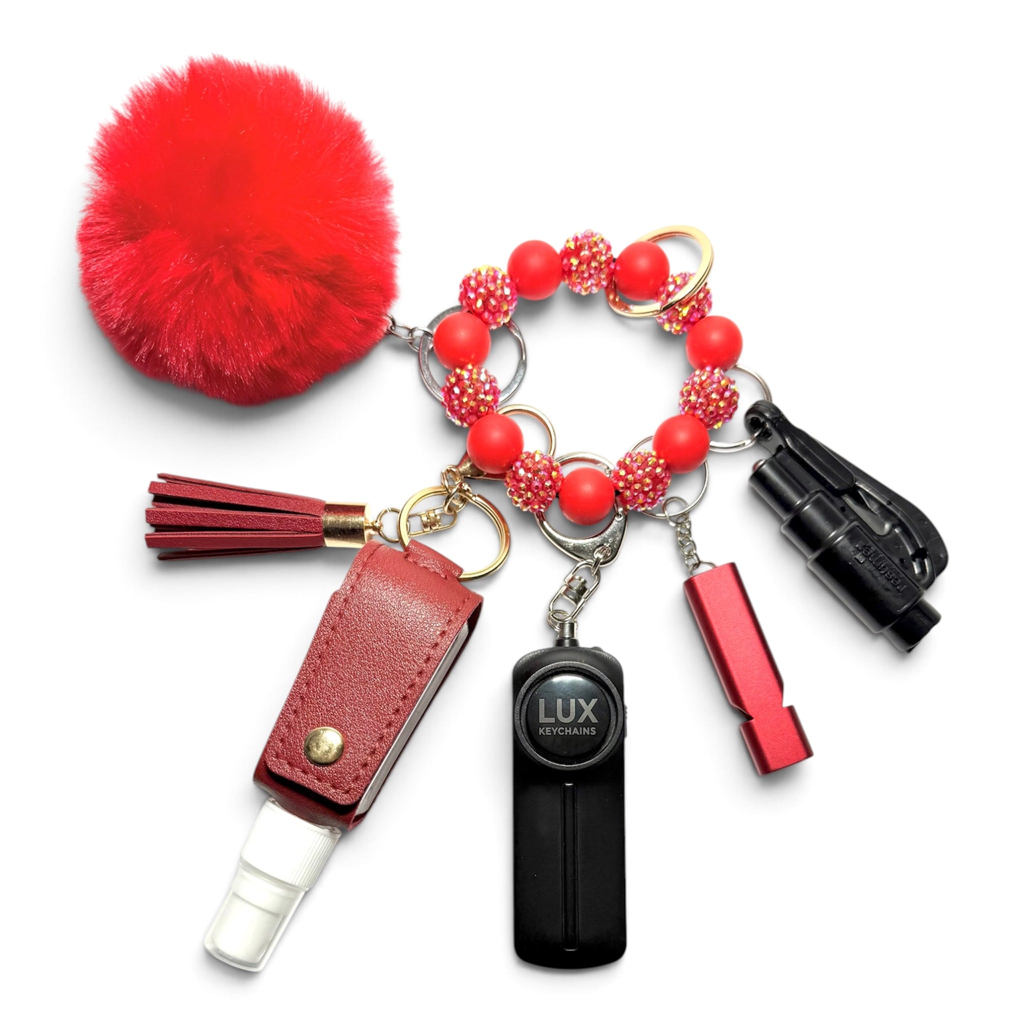 Red Seduction Safety Keychain