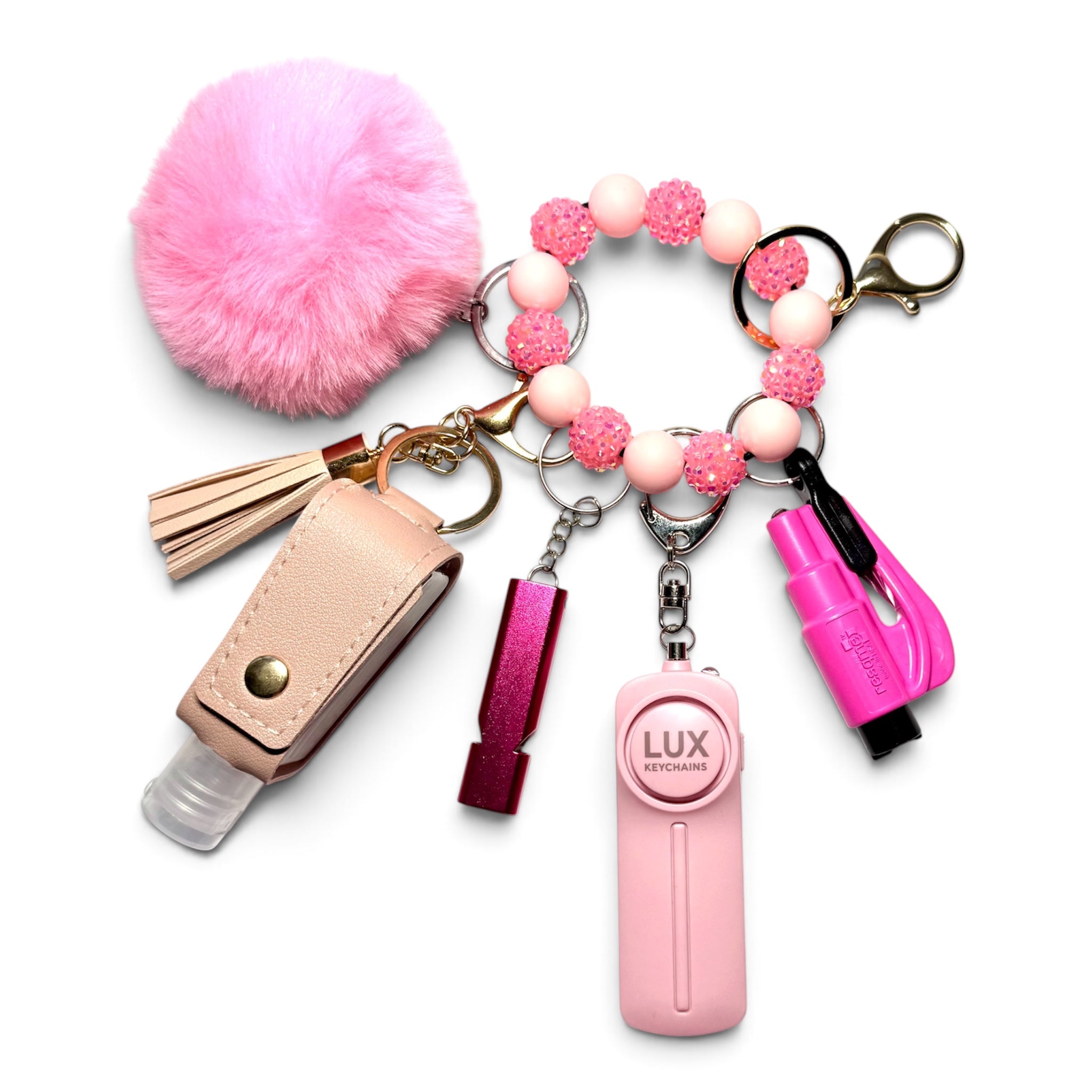 Pink Candy Safety Keychain