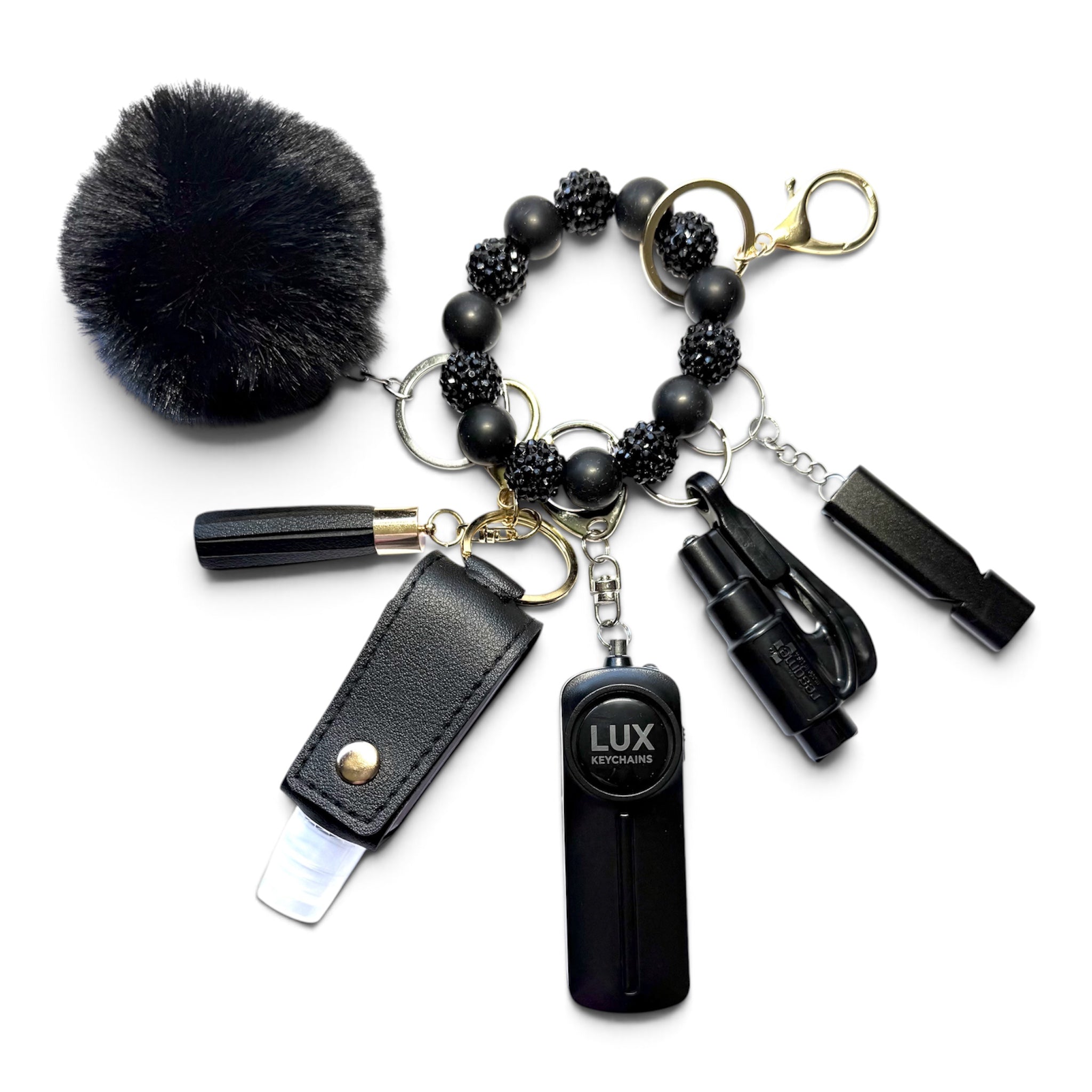 Black Onyx Safety Keychain