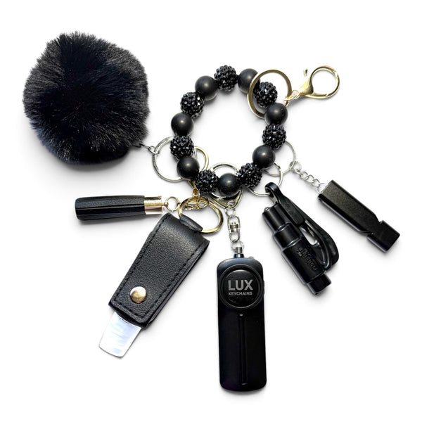 Black Onyx Safety Keychain
