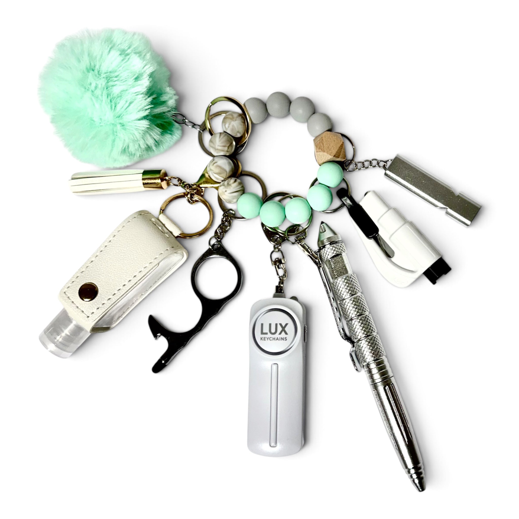 Aqua Ombre Safety Keychain