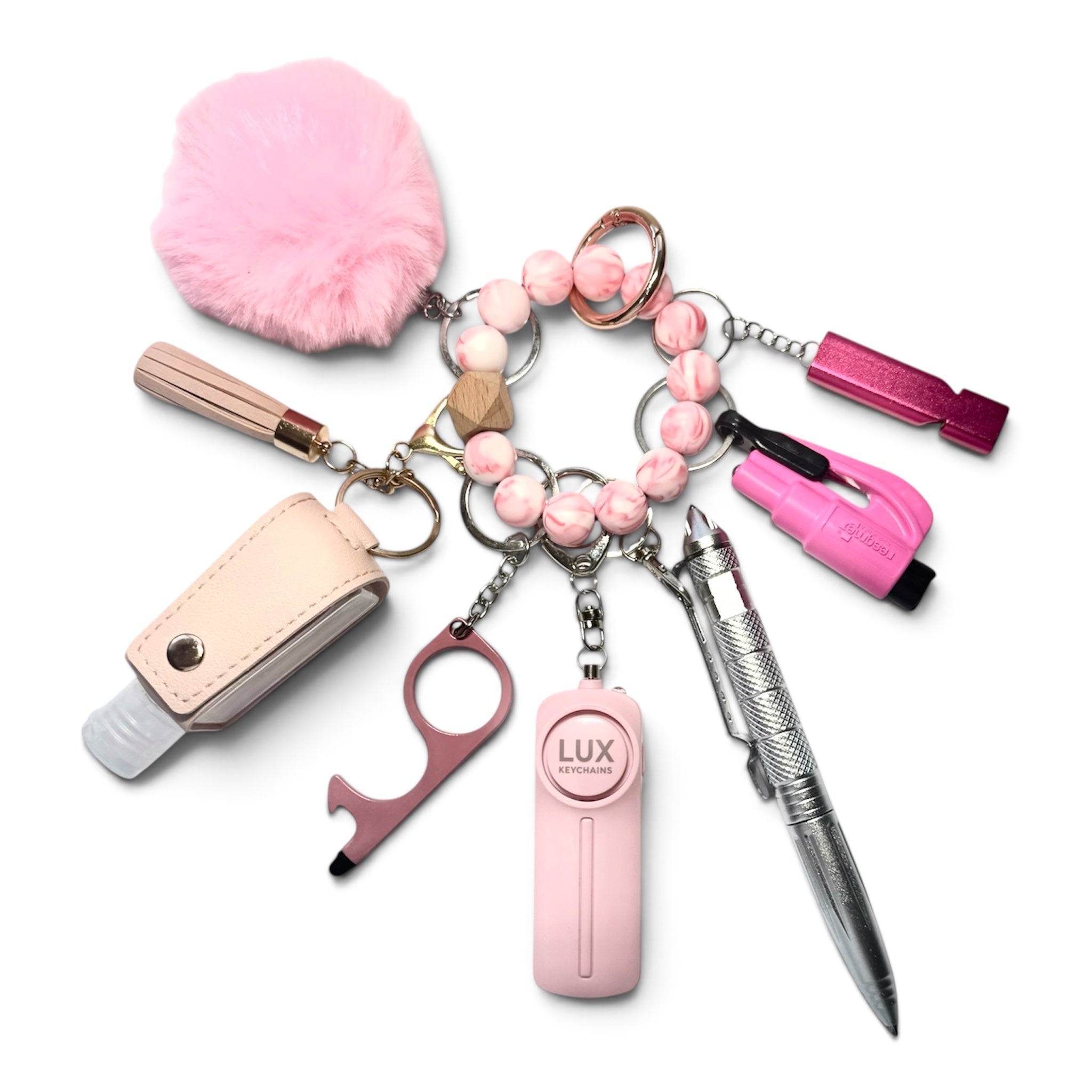 Sassy Pink Safety Keychain