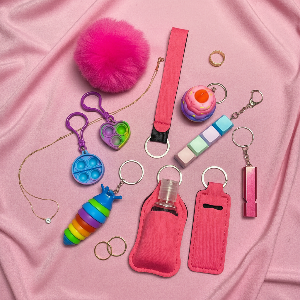 Adult Sensory Keychain - Pink Background