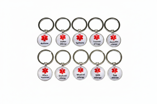 Allergy Keychains - White Studio