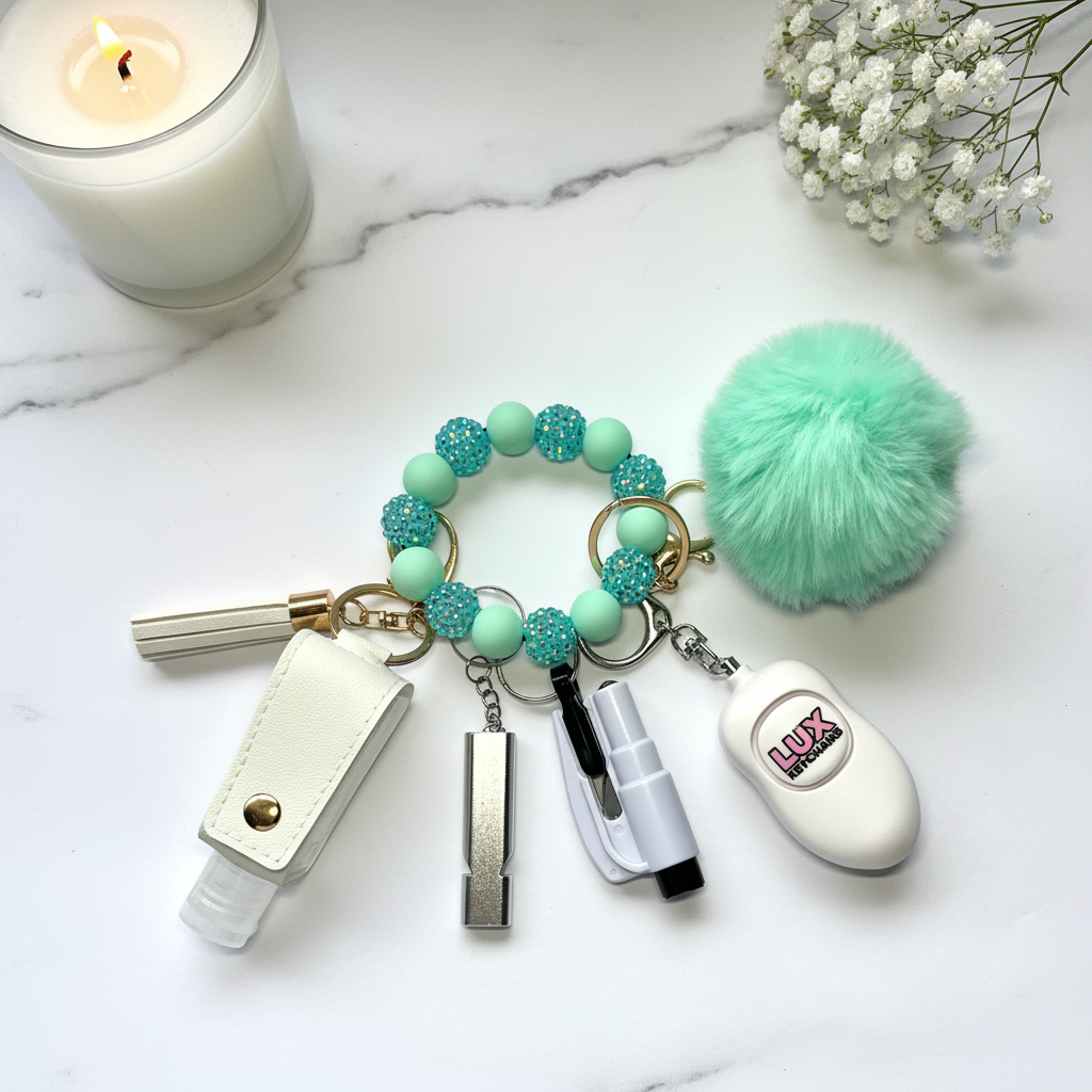 Aqua Bloom Safety Keychain - Fresh Start