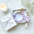 Beaded Wristlet & Flower Keychain - Gift Presentation Shot