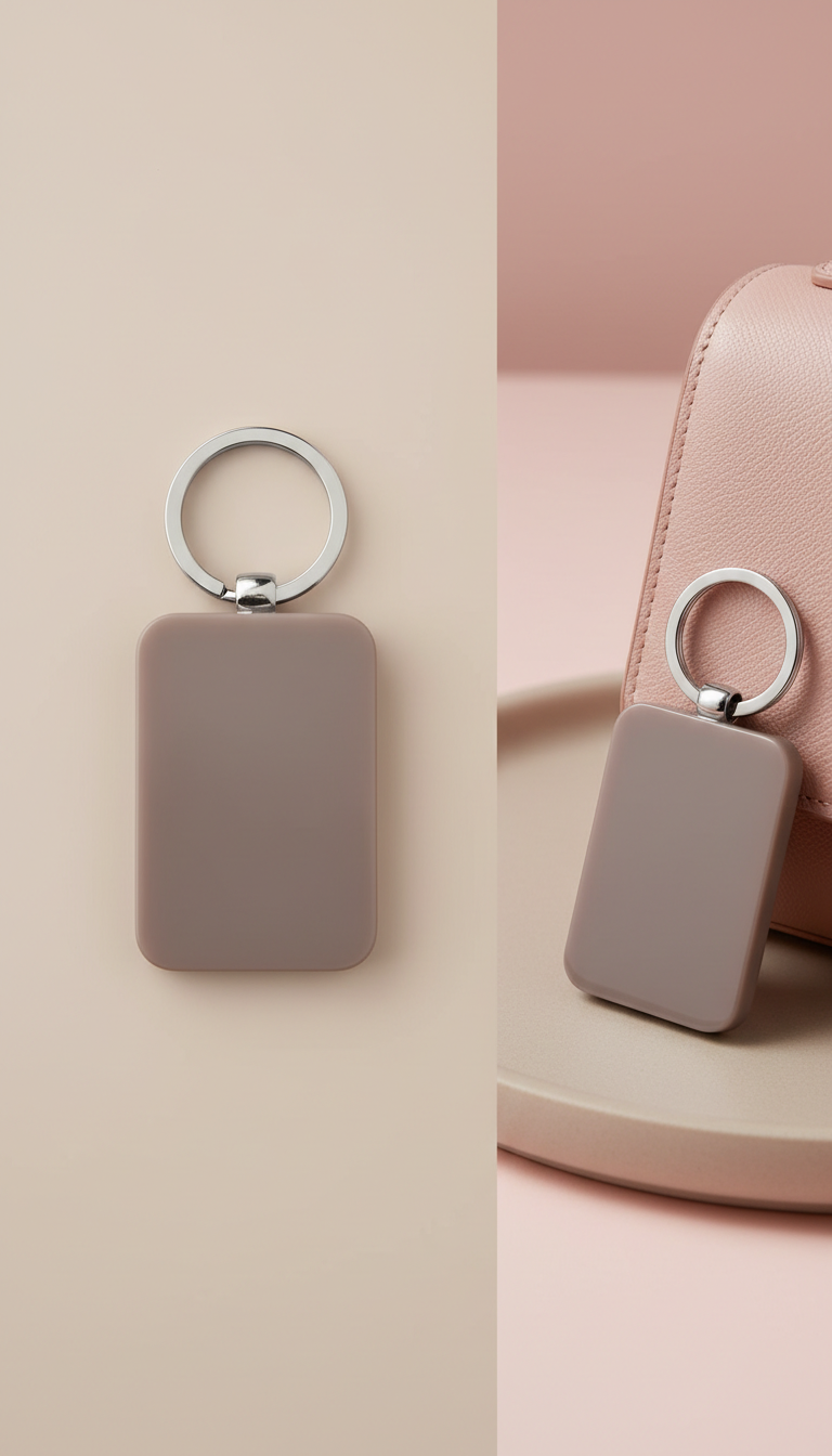 Urban taupe acrylic keychain