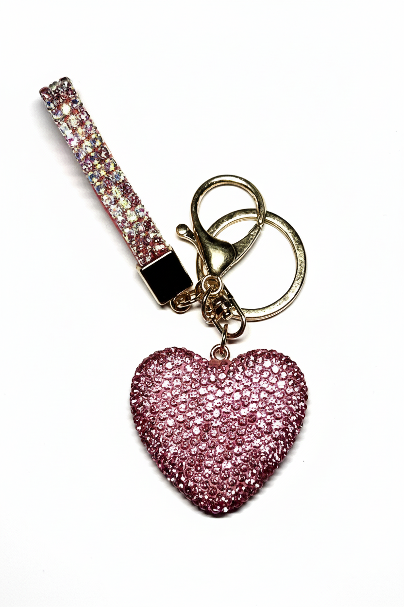 Crystal keychain on studio white
