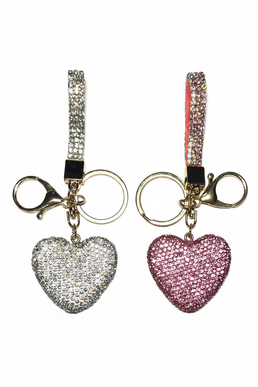 Crystal keychain on studio white