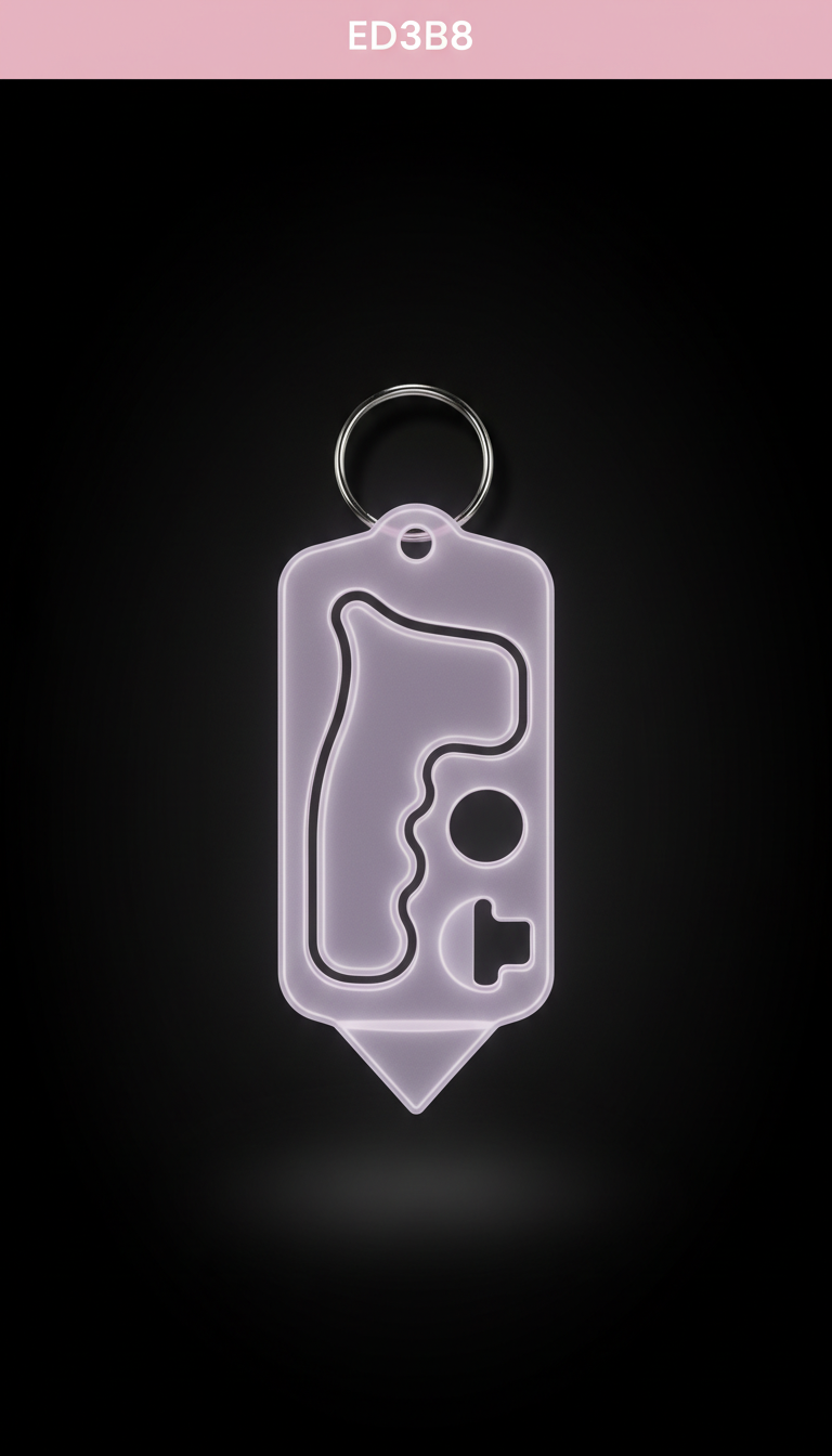 Lavender Mist Acrylic Safety Keychain