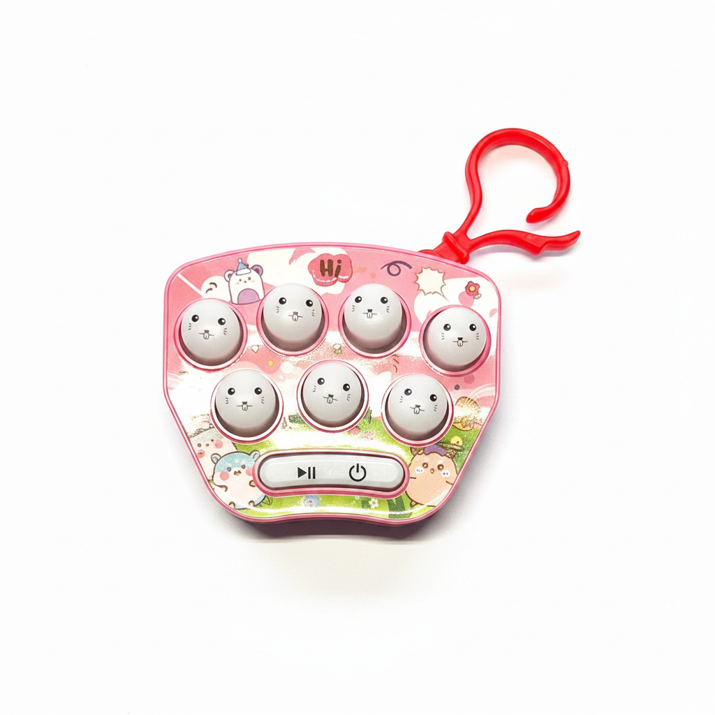 Pink Pop-it Keychain - White Background