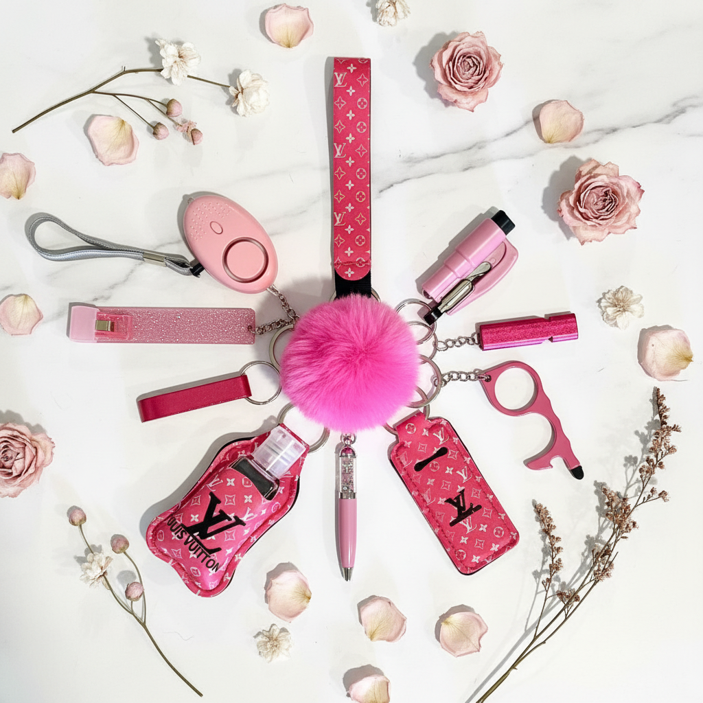Pink Safety Keychain Lifestyle