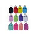 Sanitiser holders on white background