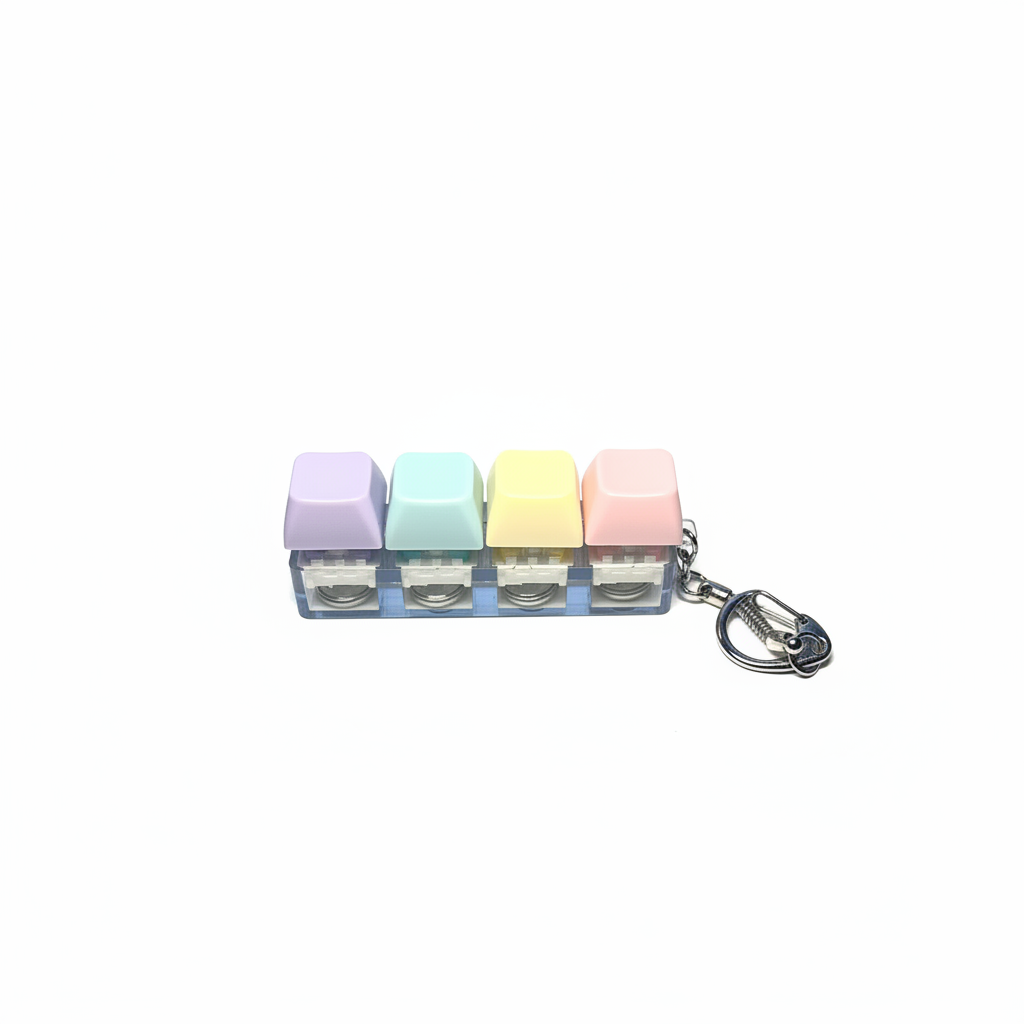 Sensory Keyboard Clicker Keychain - White Background No Shadow
