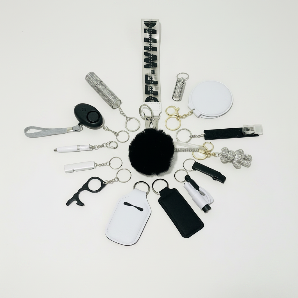 Ultimate deluxe safety keychain studio white